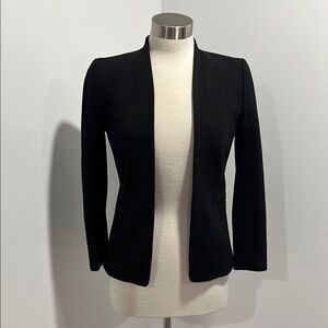 J.Crew 365 Black Lapeless Collarless Blazer Sz 0‎